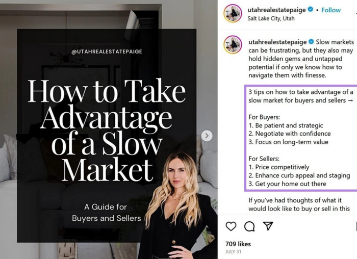 realtor social media content utah real estate