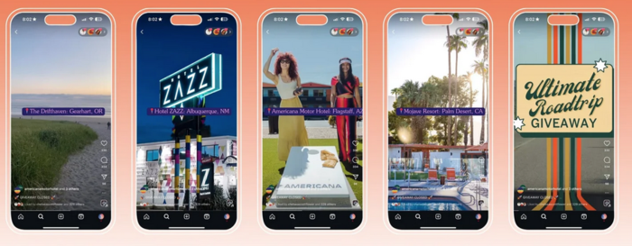 social media for hotels screenshots of examples