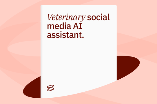 Veterinary social media AI assistant