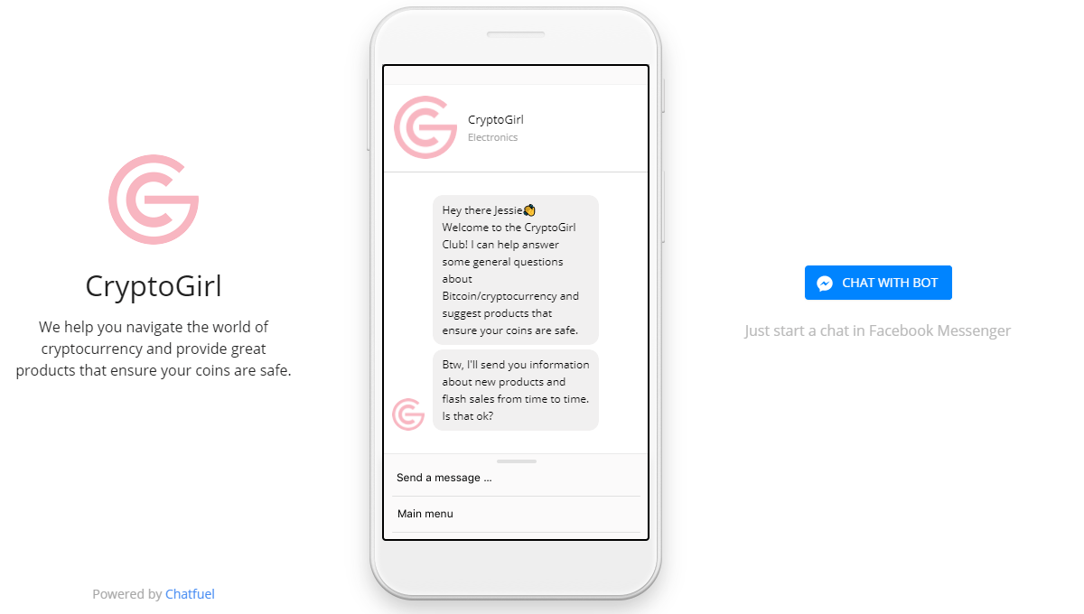 Use chatbots to learn about and store cryptocurrency