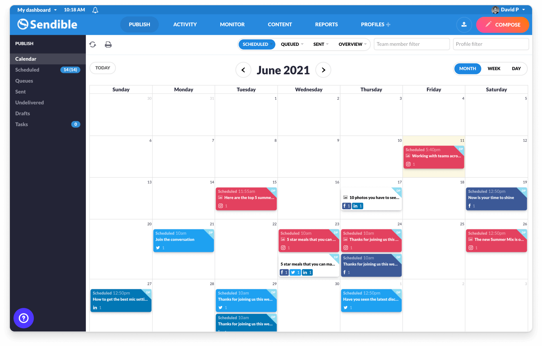 Sendible screenshot 1