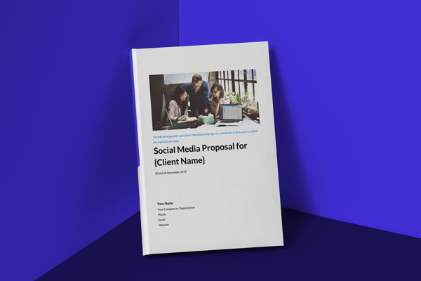resource cover social media proposal template